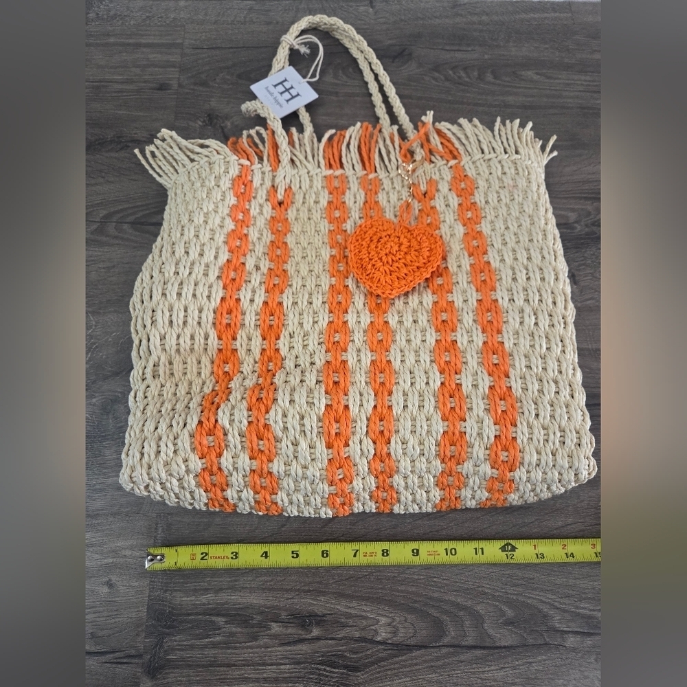 Haute Hippie Woven Tote NEW - Picture 4 of 6